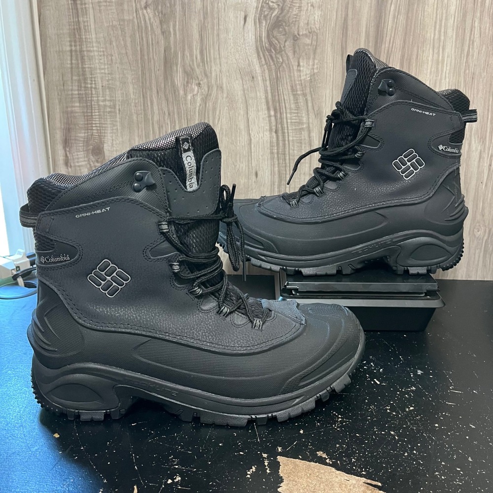 Columbia Omni-Heat Waterproof Men's Hiking Boots Black Size 13 YM5383-010